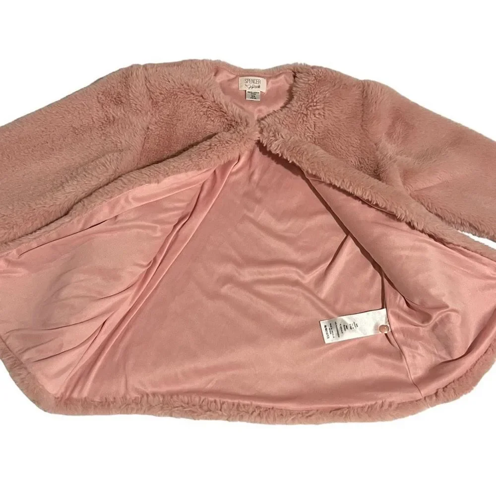 Spencer by Jaclyn Smith Girls Youth Faux Fur Jacket Pink Size M/M (10/12)